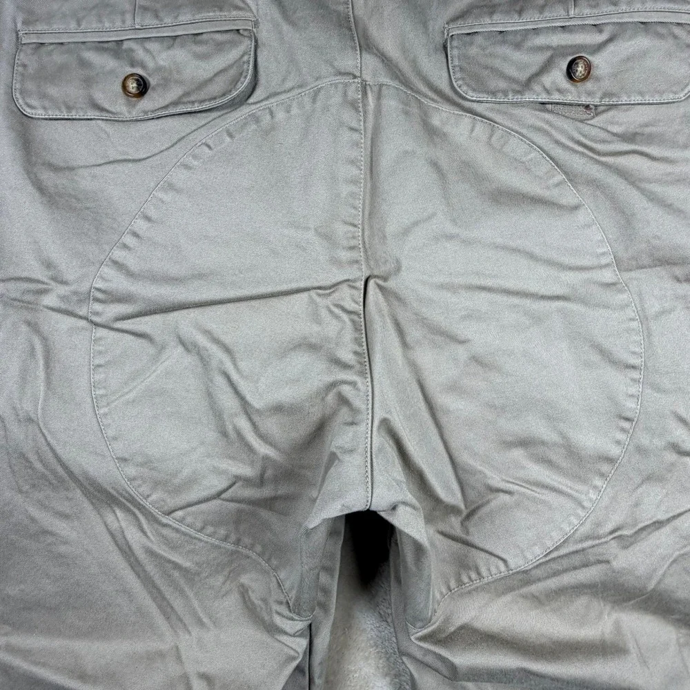 Orvis Sporting Traditions Men 42 Khaki Cotton Twill Cargo Pants‎ Reinforced Seat